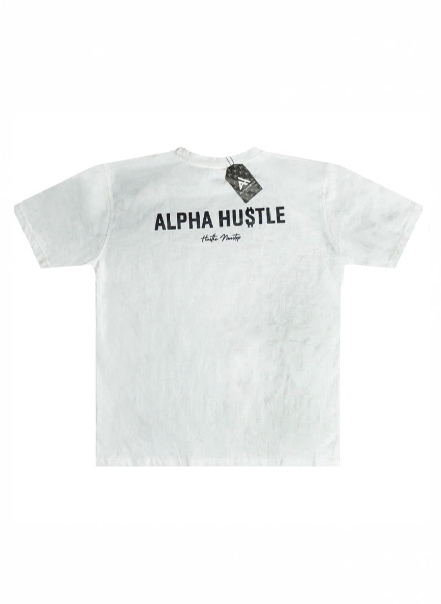 HUSTLE NON STOP TEE (WHITE)