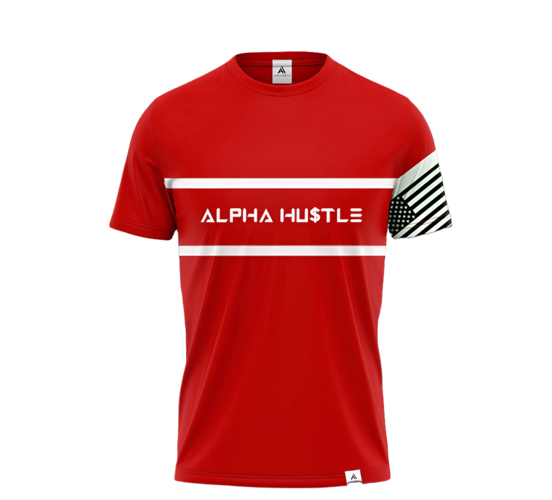 Alpha HuStle - Made In America Crimson Red T-shirt