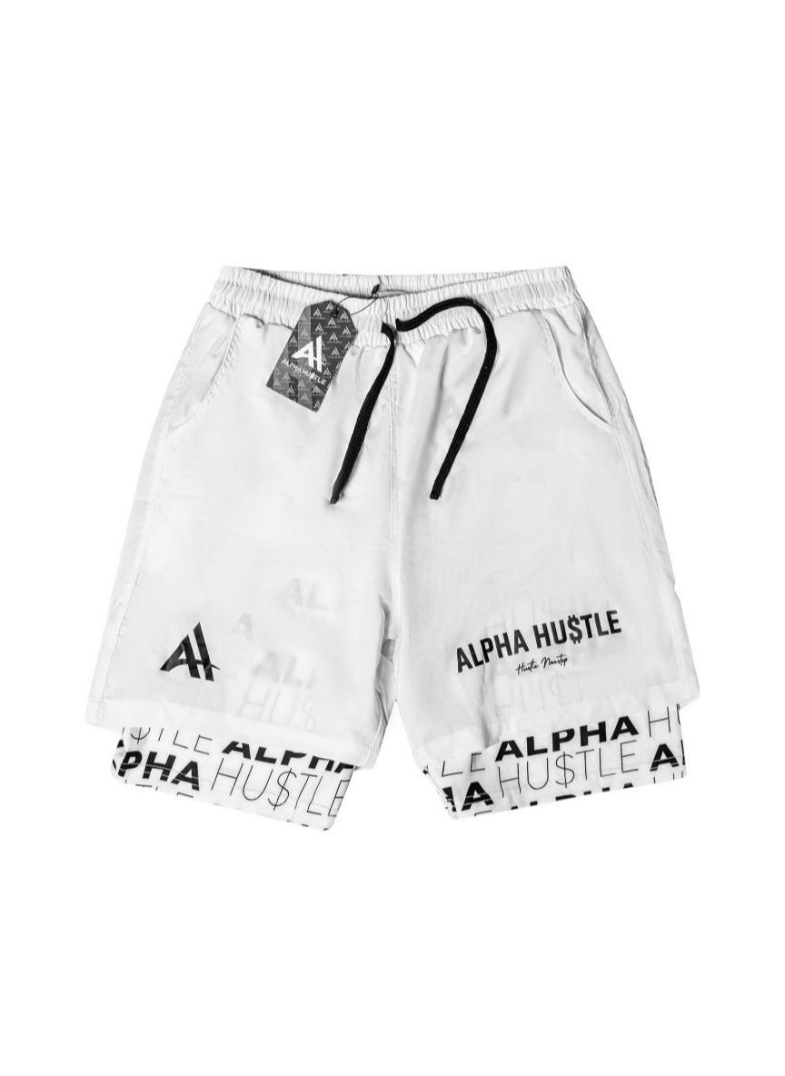 HUSTLE NON STOP SHORTS (WHITE)