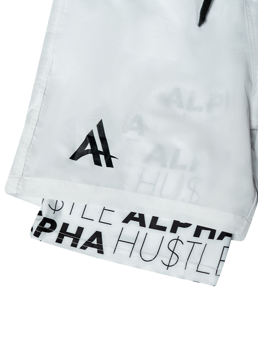 HUSTLE NON STOP SHORTS (WHITE)