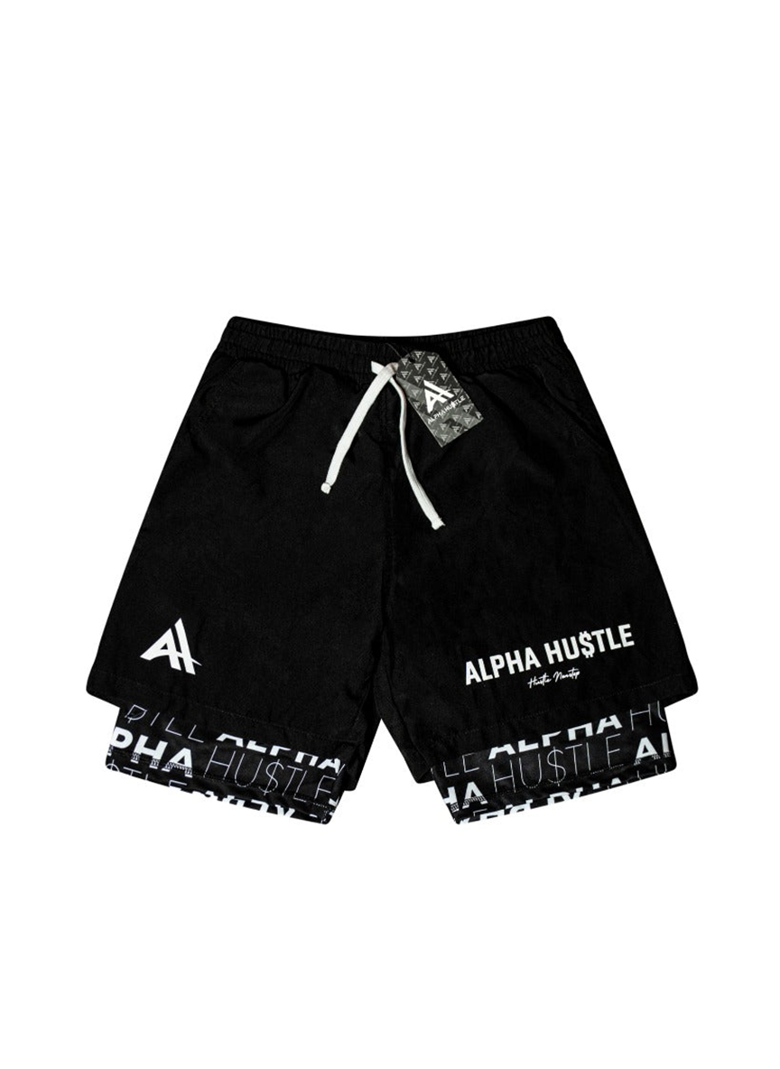 HUSTLE NON STOP SHORTS (BLACK)