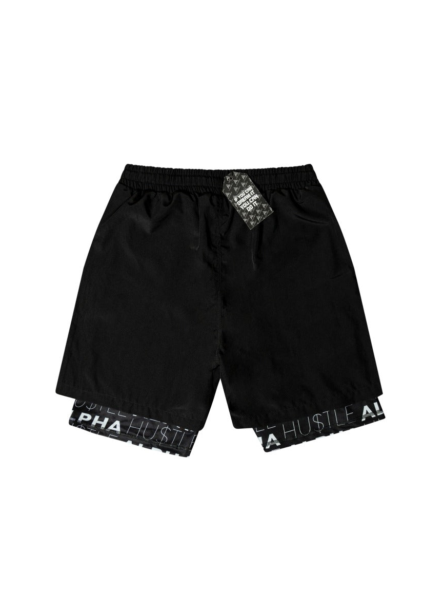 HUSTLE NON STOP SHORTS (BLACK)