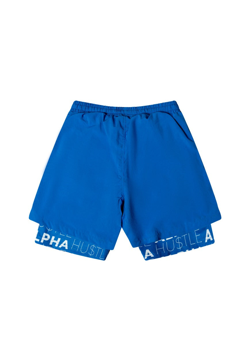 HUSTLE NON STOP SHORTS (BLUE)