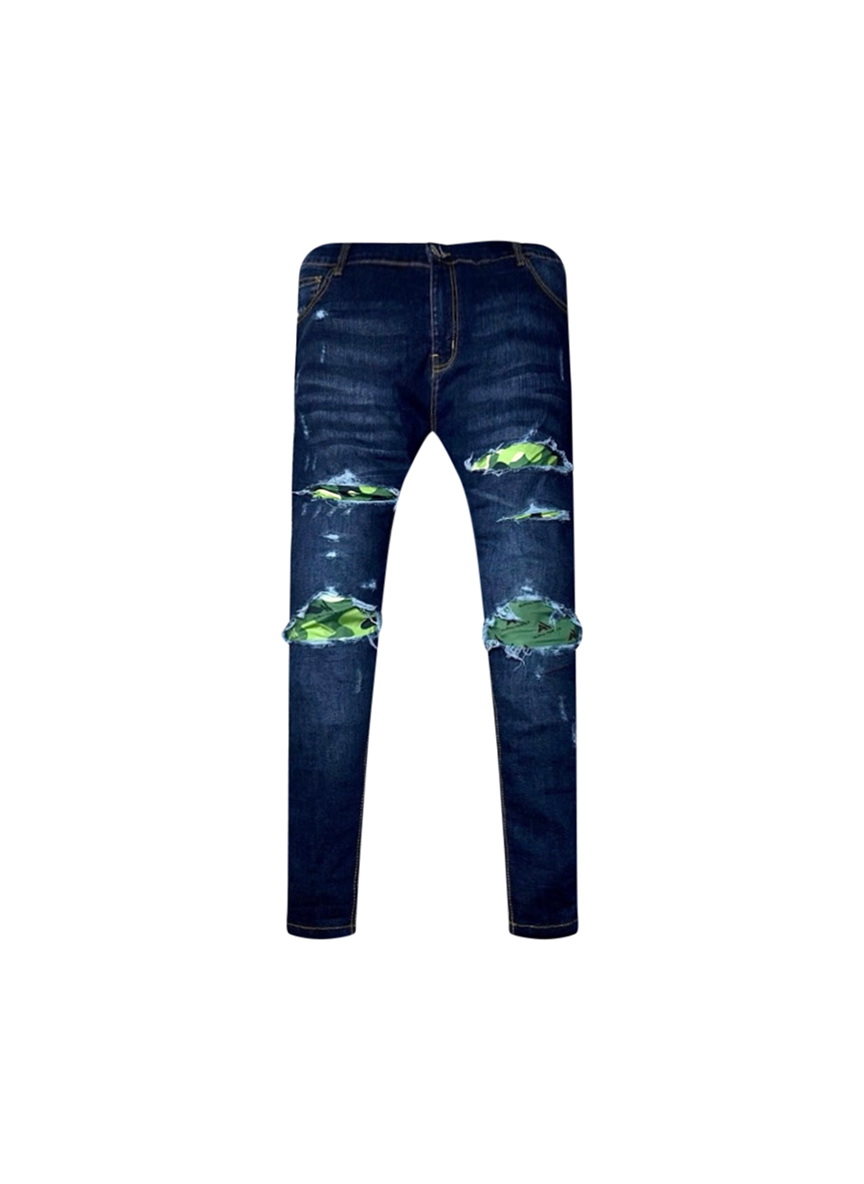 Denim Green Patch Camo