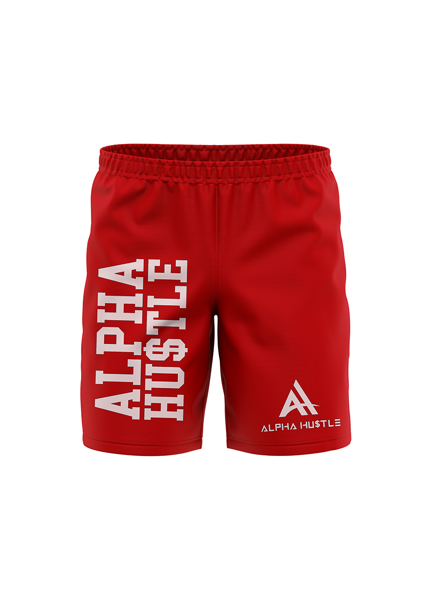 Red Alpha Hustle Shorts