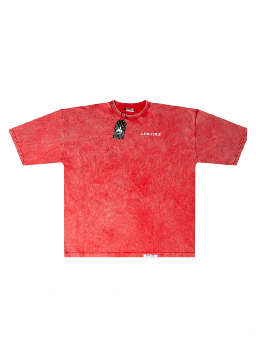 HUSTLE NON STOP TEE( RED FADE)