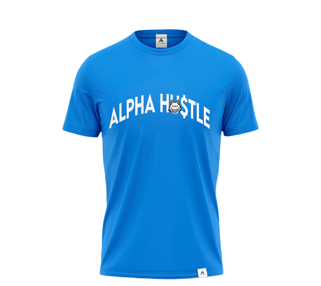 Alpha HuStle - Hustle and Motivate Sky Blue T-shirt