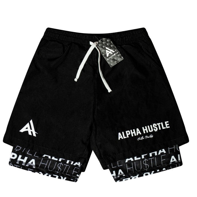 HUSTLE NON STOP SHORTS (BLACK)