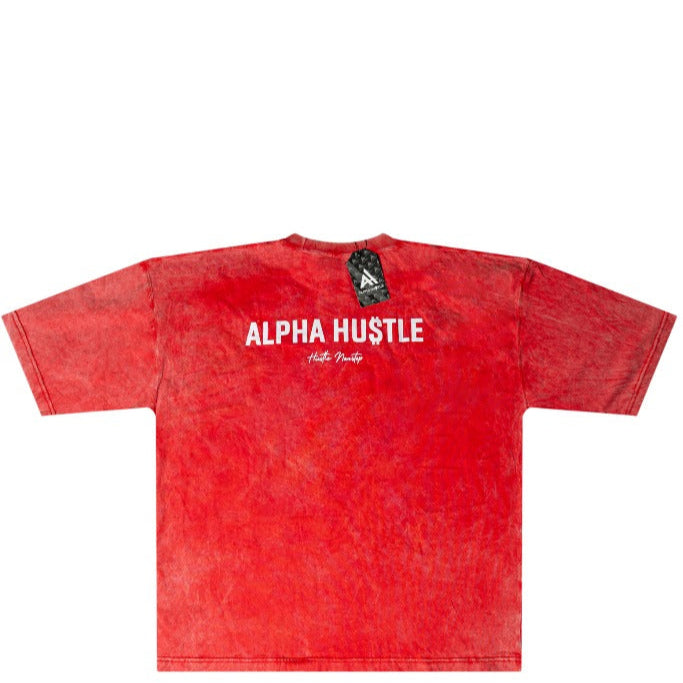 HUSTLE NON STOP TEE( RED FADE)