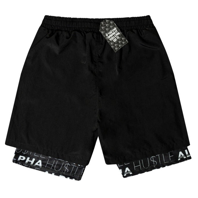 HUSTLE NON STOP SHORTS (BLACK)