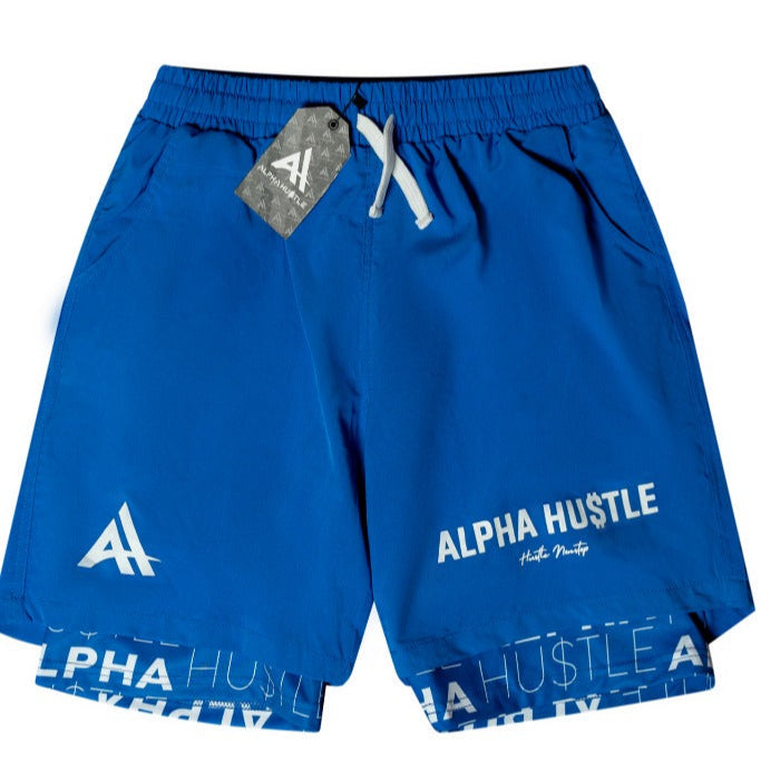 HUSTLE NON STOP SHORTS (BLUE)