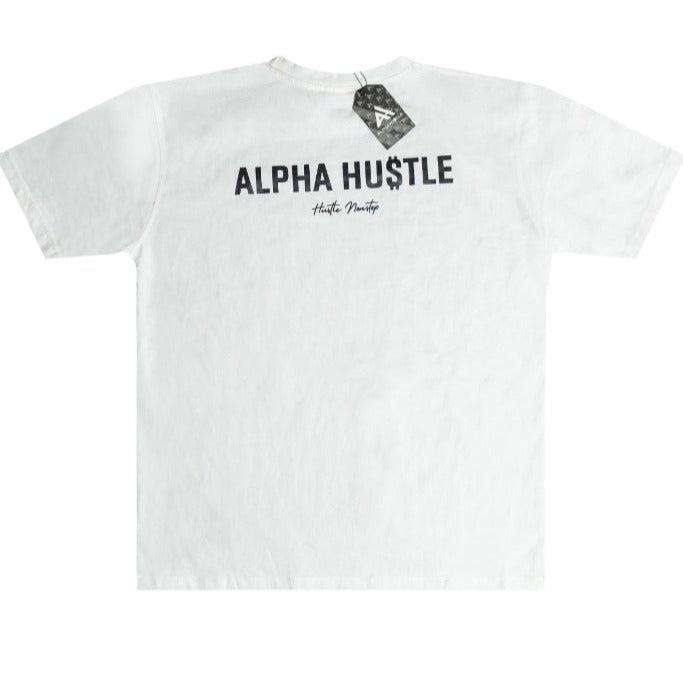 HUSTLE NON STOP TEE (WHITE)