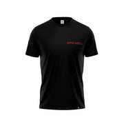 Alpha Hu$tle -I AM  HU$TLE Collection Plain Black-Red Font T-shirt