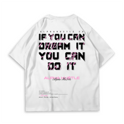 True Dreams White Miami Pink Oversized Alpha Hu$tle T-shirt