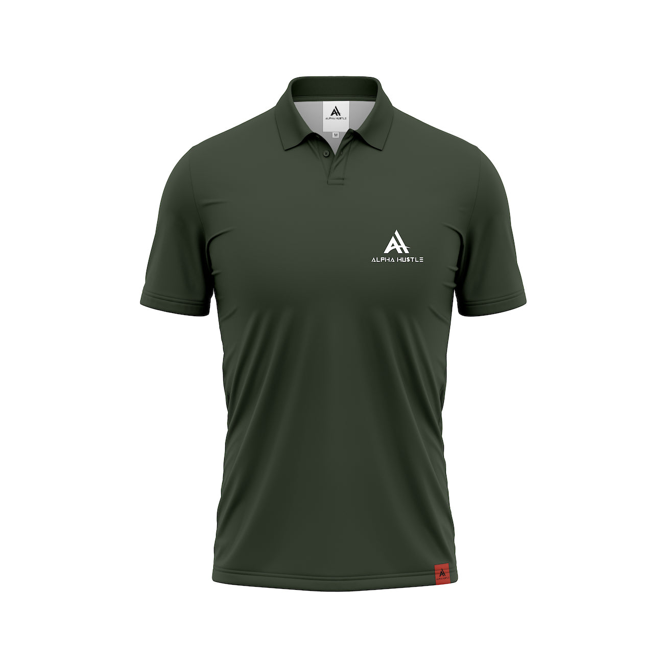 Alpha HuStle - Currency Flex Army Green Polo