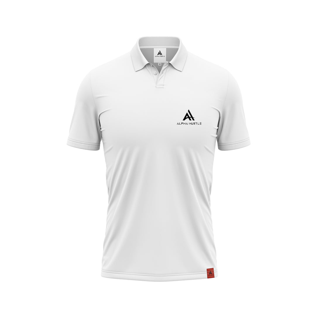 Alpha HuStle - Currency Flex White Polo