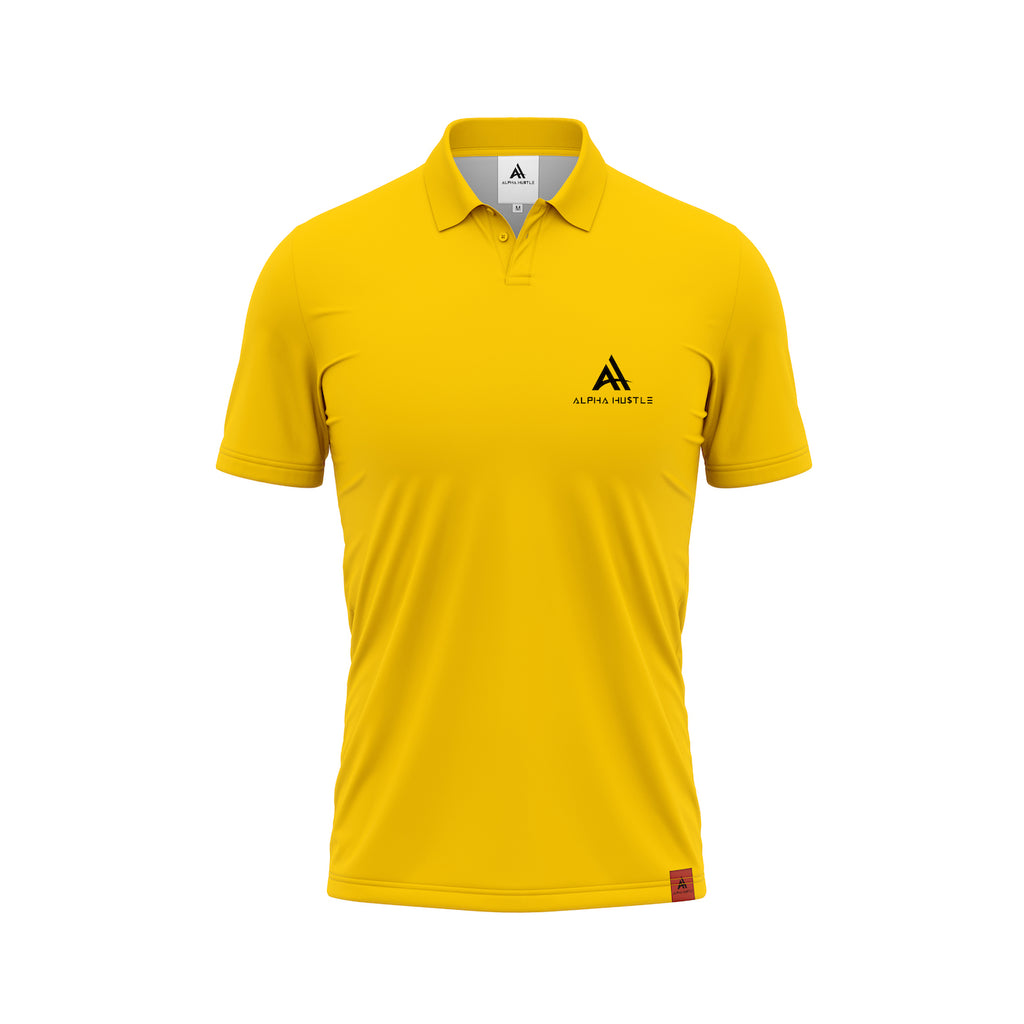 Alpha HuStle - Currency Flex Yellow Polo