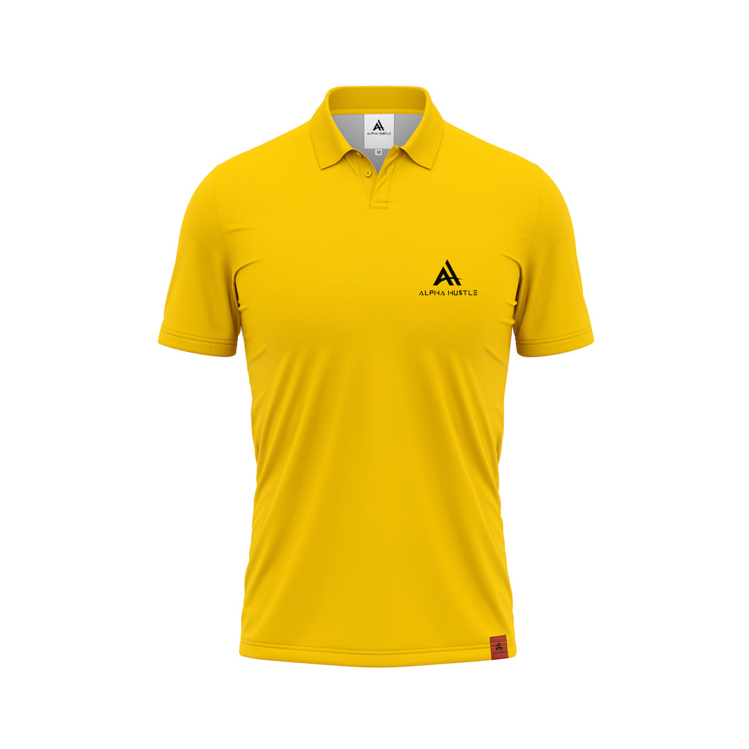 Alpha HuStle - Currency Flex Yellow Polo