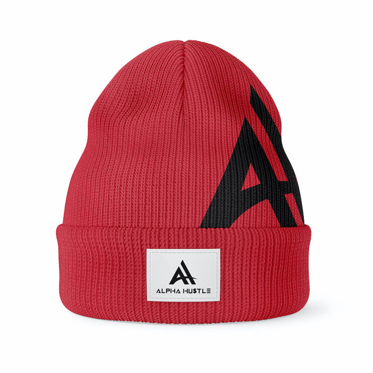 Alpha Hu$tle - Classic Flow Red Beanies